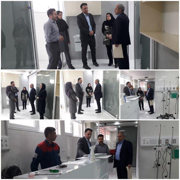 بازدید دکتر بیگلری از روند بازسازی وتوسعه بخش نوزادان.